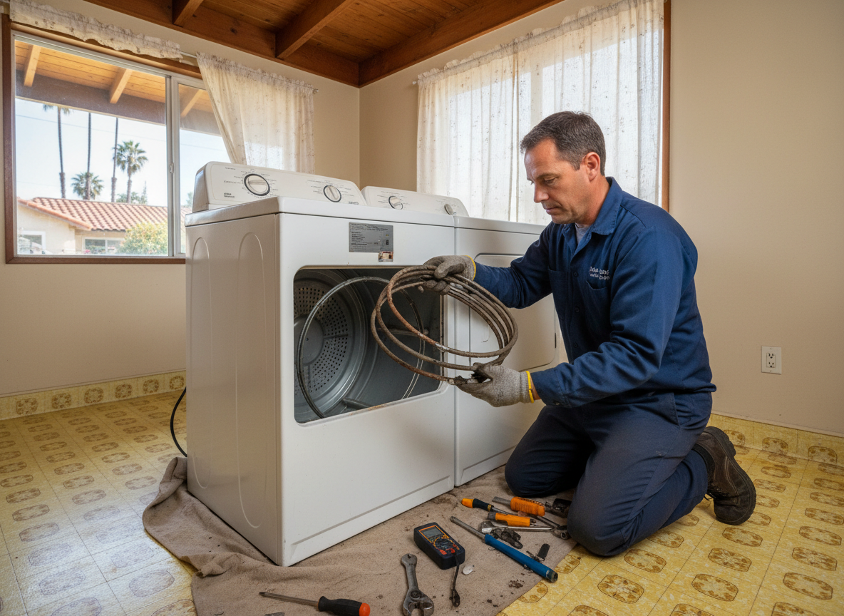 Replacing a Dryer Heating Element in Older San Jose Ranch-Style Homes